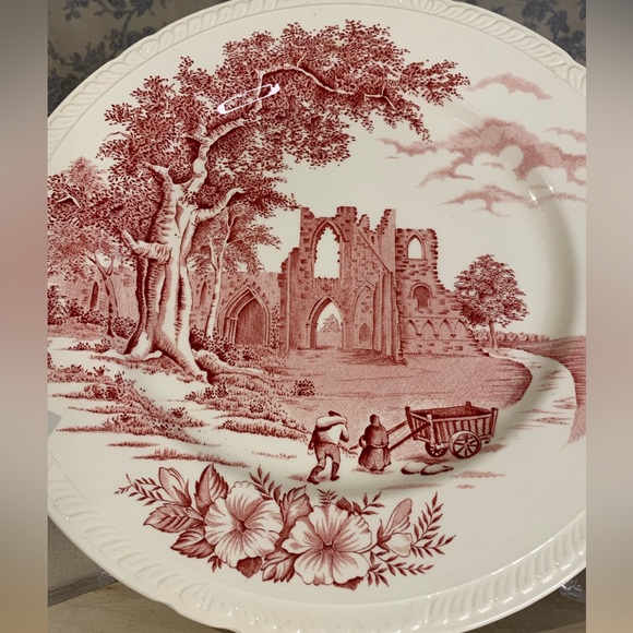 VTG Set of 2 Barker Bros Royal Tudor Ware Waltham 10" Plates Pair Transferware - Picture 11 of 14